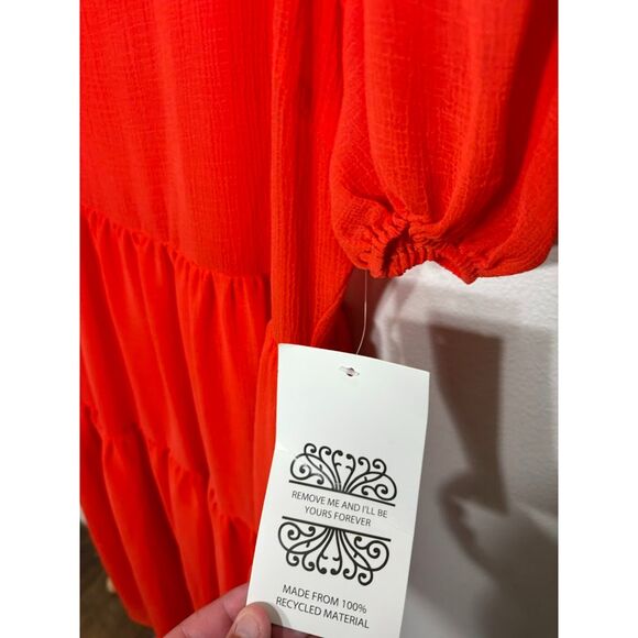 Never Fully Dressed Orange Midi Dress - Picture 4 of 7